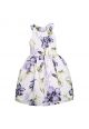 Vestido Infantil Pipoca Doce Floral Lilás com Lastex 