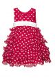 Vestido Infantil Vermelho com Poá Branco