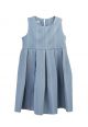 Vestido Infantil Risca de Giz Azul