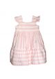 Vestido Infantil Pipoca Doce Listrado Rosa