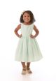 Vestido Infantil Pipoca Doce Lastex Verde