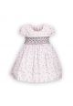 Vestido Infantil Pipoca Doce Algodão Floral Bordado Ponto Smocking