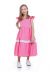 Vestido Infantil Pipoca Doce Linho Rosa