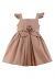 Vestido Infantil Pipoca Doce Tafetá Rosê com Alça